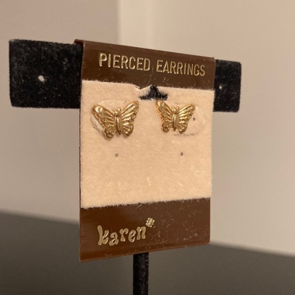 Gold Butterfly Earrings
